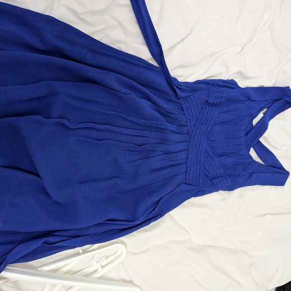 MARCS blue pleated cocktail party dress size 6 - Picture 2 of 7